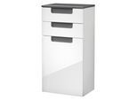 Unterschrank WELLTIME "Siena", grau (anthrazit, weiß), B:40cm H:79cm T:27cm, Holzwerkstoff, MDF, Schränke, Unterschrank, Breite 40 cm, mit hochglänzenden Fronten
