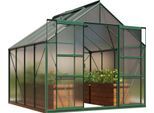Gewächshaus VITAVIA "Mars 6700", grün (smaragdgrün), B:257cm H:231,8cm T:258cm, Gewächshäuser, Gewächshaus, Alu-Profile, 4 mm Hohlkammerplatten