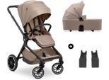 Kombi-Kinderwagen HAUCK "Move N Care Set", Baby, braun (mocca), Aluminium, Kunststoff, Polyester, Polyurethan, Kinderwagen Kombi-Kinderwagen, belastbar bis 22 kg