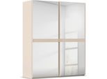 Schwebetürenschrank RAUCH "Kleiderschrank Schrank Garderobe Schlafzimmerschrank SCALE-LINE", beige (champagner), B:181cm H:223cm T:68cm, Holzwerkstoff, Schränke, Schwebetürenschrank, edle Optik mit Bauchbinde in Korpusfarbe Spiegelfront MADE IN GERMANY