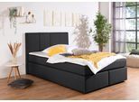 Boxbett HOME AFFAIRE "Fidan", grau (anthrazit), B:154cm L:210cm, Komplettbetten, Boxbett, wahlweise mit Bettkasten, in H2, H3 & H4 erhältilich