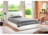 Polsterbett, weiß, B:112cm L:212cm, Bezug Bett: Kunstleder;Bonnell-Federkernmatratze: 51% Polypropylen, 39% Polyester und 10% Baumwolle;Kaltschaummatratze: 100% Polyester, Bezug abnehm- und waschbar bis 60C, WESTFALIA SCHLAFKOMFORT, Betten, Polsterbett, inkl. Bettkasten bei Ausführung mit Matratze