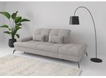 Recamiere SIT & MORE "Amica, inkl. Sitztiefenverstellung und Armteilverstellung", silber, B:231cm H:90cm T:122cm, 90% Polyester, 10% Polyamid, Sofas, Recamiere, wahlweise mit Kopfteilverstellung und Stauraum