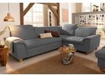 Ecksofa HOME AFFAIRE "Lyla fester Sitzkomfort, bequeme Armlehnen, Breite 275cm, L-Form", grau (dunkelgrau)), B:275cm H:81cm T:214cm, Luxus-Microfaser Lederoptik (100% Polyester);Microfaser PRIMABELLE (100% Polyester);Feinstruktur weich (100% Polyester), Sofas, Ecksofa, wahlweise mit Rückenfunktion und Bettfunktion