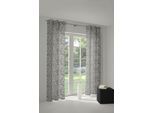 Vorhang ADAM "Flower Cuvée" Gr. 4, schwarz, B:145cm H:245cm, Jacquard, Baumwolle (Bio-Baumwolle), Gardinen, Vorhang, aus 100% Bio-Baumwolle