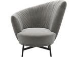 Drehsessel MUSTERRING "Kleo", silber (silber samt), B:97cm H:95cm T:88cm, 100% Polyester, Sessel, Drehsessel, mit Drehfunktion um 360, inklusive Nierenkissen