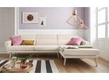 Ecksofa OTTO HOME "Bille L-Form", beige, B:302cm H:86cm T:178cm, Samtoptik (100% Polyester);Luxus-Microfaser weich (100% Polyester);Struktur (100% Polyester);Struktur fein (100% Polyester), Sofas, Ecksofa, mit Naht im Rückenkissen und Beinen aus Eichenholz