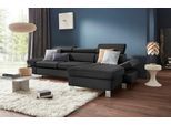 Ecksofa EXXPO - SOFA FASHION "Fiji, hochwertige Detailverarbeitung, Breite 292cm, L-Form", grau (anthrazit), B:292cm H:98cm T:167cm, Luxus-Kunstleder;Webstoff (100% Polyester);Webvelours (100% Polyester), Sofas, Ecksofa, bequem durch Kopf- und Armteilverstellung, wahlweise mit Bettfunktion