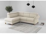 Ecksofa HOME AFFAIRE "Glendale, L-Form", creme, B:247cm H:84cm T:193cm, 95% Polyester, 5% Polyamid, Sofas, Ecksofa, inkl. Kopfteilverstellung, wahlweise mit Vorziehsitz und Bettkasten