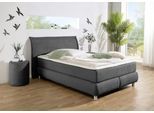 Boxspringbett HOME AFFAIRE "Coloma" erhältlich in H2, H3 oder H4 inkl. Topper", grau (anthrazit), B:167cm L:215cm, Komplettbetten, Boxspringbett, in H2, H3 oder H4 erhältlich