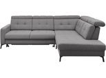 Ecksofa MUSTERRING "MR 4615", grau, B:272cm H:84cm T:214cm, 100% Polyester, Sofas, Ecksofa, mit Kopf- und Rückenverstellung, Metallfuß schwarz, Maße 272 x 214 cm