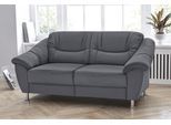 2-Sitzer SIT & MORE "Salsa", grau (dunkelgrau), B:182cm H:86cm T:90cm, Struktur (100% Polypropylen);Bedruckte Microfaser (100% Polyester);Luxus-Microfaser ALTARA NUBUCK (100% Polyester), Sofas, 2-Sitzer, mit Federkern