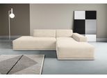 Ecksofa WERK2 "Apollo, hoher Sitzkomfort, aktuelles Design, Breite 264cm, L-Form", beige (natur), B:264cm H:70cm T:188cm, 90% Polyester, 10% Nylon, Sofas, Ecksofa, Puristisches Design mit maximalem Komfort