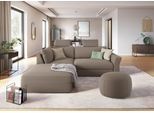 Ecksofa SIT & MORE "Cadabra L-Form", grau (taupe), B:243cm H:80cm T:198cm, Samtoptik (100% Polyester);Soft clean (98% Polyester, 2% Polyamid);Struktur fein (100% Polyester), Sofas, Ecksofa, Breite 243 cm, inklusive Sitztiefenverstellung