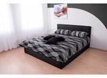 Polsterbett, schwarz, B:190cm L:210cm, Bezug Bett: Kunstleder;Bonnell-Federkernmatratze: Baumwoll-Mischgewebe (51% Polypropylen, 39% Polyester, 10% Baumwolle);Kaltschaummatratze: 100% Polyester, Bezug abnehm- und waschbar bis 60C Polyester), WESTFALIA SCHLAFKOMFORT, Betten, Polsterbett, inkl. Bettkasten bei Ausführung mit Matratze