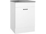 Spülenschrank OPTIFIT "OPTImulti", weiß, weiß, B:60cm H:88cm T:60cm, Holzwerkstoff, Schränke, Spülenschrank, Breite 60 cm, mit 1 Auszug, Metallgriffe