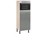 Backofen/Kühlumbauschrank OPTIFIT "Bern", grau (basaltgrau, akaziefarben), B:60cm H:173,4cm T:58,4cm, Schränke, Backofen/Kühlumbauschrank, 60 cm breit, 176 cm hoch, höhenverstellbare Stellfüße, mit Metallgriff