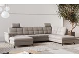 Wohnlandschaft SIT & MORE "Zora", grau (taupe), B:319cm H:92cm T:212cm, 95% Polyester 5% Polyamid, Sofas, Wohnlandschaft, wahlweise mit Bettfunktion und Bettkasten
