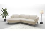 Ecksofa SIT & MORE "Zoe", beige (creme), B:309cm H:87cm T:199cm, 95% Polyester, 5% Polyamid, Sofas, Ecksofa, ink.Sitztiefenverstellung, wahlweise mit Kopfteilverstellung