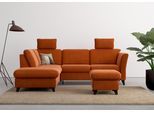 Ecksofa HOME AFFAIRE "Trelleborg L-Form", rosa (kupfer), B:252cm H:86cm T:213cm, 95% Polyester, 5% Polyamid, Sofas, Ecksofa, wahlweise mit Bettfunktion und Bettkasten, inkl. Federkern-Polsterung