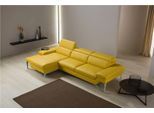 Ecksofa EGOITALIANO "Princess, elegantes Designsofa mit erstklassigem Sitzkomfort, L-Form", gelb, B:282cm H:95cm T:168cm, Leder »BULL« (echtes Rindsleder). Geschliffenes, pigmentiertes und behandeltes Rindsleder mit einer Dicke von 1, 3-1, 5 mm. Dieses Leder zeigt eine ziemlich weiche Hand mit einem halb undurchsichtigen Aussehen. Es handelt sich um ein geschütztes Leder. Eine leichte Deckschicht