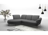 Ecksofa SIT & MORE "Dance, L-Form, inkl. Sitztiefenverstellung", grau (dunkelgrau), B:313cm H:91cm T:208cm, 95%Polyester 5%Polyamid, Sofas, Ecksofa, inkl. Click&Seat, optional mit Kopfteilverstellung
