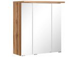 Spiegelschrank WELLTIME "Ravenna", braun (eichefarben), B:80cm H:68cm T:20cm, Schränke, Spiegelschrank, Breite 80 cm