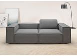 2-Sitzer HOME AFFAIRE "Watertown, modernes Sofa 246 cm breit, auch in Feincord", grau, B:246cm H:68cm T:118cm, 100% Polyester, Sofas, 2-Sitzer, stilvolles Sofa für 2 Personen mit extra breiter Sitzfläche