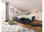 Boxbett HOME AFFAIRE "Alexis", grau (anthrazit), B:140cm L:220cm, Struktur fein (100% Polyester), Komplettbetten, Boxbett, ohne Kopfteil - ideal für Räume mit Dachschrägen; in 4 Breiten