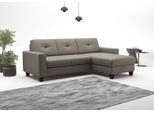 Ecksofa HOME AFFAIRE "Varese", delphine, B:239cm H:91cm T:164cm, Sofas, Ecksofa, wahlweise mit Bettfunktion und Bettkasten