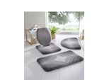 Badematte KLEINE WOLKE Gr. 2, grau (silbergrau), rechteckig (70cm x 120cm ), 1 Stk., Badematten, Badematte