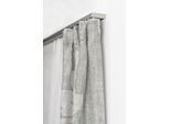 Gardinenschiene GARESA "101", grau (aluminiumfarben), L:230cm, Aluminium, Kunststoff, Gardinenstangen, Gardinenschiene, Innenlaufprofil, schlicht, Deckenmontage, Aluminium, verlängerbar