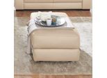 Hocker CALIA ITALIA "Gaia, hochwertiger, edler Lederhocker mit erstklassigem Sitzkomfort", beige, B:67cm H:44cm T:90cm, Leder SORRENTO - 100% Leder;Leder BULL - 100% Leder, Hocker, Hocker