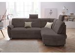 Ecksofa SIT & MORE "Sonoma L-Form", braun (espresso), B:246cm H:91cm T:176cm, Kunstleder SOFTLUX;Luxus-Microfaser ALTARA NUBUCK (100% Polyester);Luxus-Microfaser (90% Polyester, 10% Polyamid), Sofas, Ecksofa, wahlweise mit Bettfunktion und Bettkasten