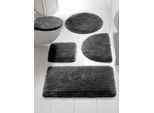 Badematte HEINE HOME Gr. 2, grau (anthrazit), rechteckig (50cm x 90cm ), 1 Stk., Badematten, Badematte