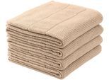 Handtücher SCHIESSER "Turin aus 100% Baumwolle in dezenter Reiskornoptik", beige (sand), B:50cm L:100cm, Frottier, Frottier, Handtücher, Handtücher, MADE IN GREEN by OEKO-TEX