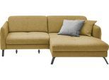 Ecksofa "SO 4400 V", gelb (mustard), B:259cm H:84cm T:167cm, 100% Polyester, SET ONE BY MUSTERRING, Sofas, Ecksofa, wahlweise mit motorischer Bettfunktion & Kopfverstellung, Fuß schwarz