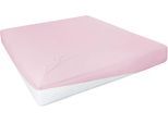 Spannbettlaken PRIMERA "Elasthan-Feinjersey", rosa, 1 Stk., Jersey-Elasthan, 140-160x200-220 28cm, Jersey-Elasthan, Obermaterial: 95% Baumwolle, 5% Elasthan, Bettlaken, Spannbettlaken, PREMIUM, aus 95% gekämmter Baumwolle und 5% Elasthan, bis 28 cm Höhe