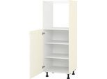 Backofenumbauschrank KOCHSTATION "KS-Scafa", wahlweise Türschlag rechts oder links", beige (magnolia), B:60cm H:150cm T:56cm, Schränke, Backofenumbauschrank, Breite/Höhe: 60/150 cm, mit zwei Einlegeböden