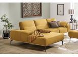 Ecksofa W.SCHILLIG "run, Designsofa mit tollem Sitzkomfort, bequem, L-Form", gelb (sunrise z73), B:319cm H:88cm T:178cm, Longlife Xtra-Leder Z73: Naturwalkleder der Luxusklasse aus den erlesensten Rohhäuten. Hautstärke 1, 1 – 1, 3 mm;ROHLEDER Jacquard-Flachgewebe Q2 W60 (63% Polyester, 37% Polyacryl);ROHLEDER Chenille-Flachgewebe Q2 W77 (68% Polyacryl, 32% Polyester);Stoff S37 (100% Polyester), So
