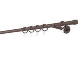 Gardinenstange MYDECO "20mm Cap Wandträger 12 cm", braun, L:240cm, Gardinenstangen, Gardinenstange