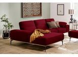 Ecksofa W.SCHILLIG "run, Designsofa mit tollem Sitzkomfort, bequem, L-Form", rot (merlot w82), B:299cm H:88cm T:178cm, Longlife Xtra-Leder Z73: Naturwalkleder der Luxusklasse aus den erlesensten Rohhäuten. Hautstärke 1, 1 – 1, 3 mm;ROHLEDER Jacquard-Flachgewebe Q2 W60 (63% Polyester, 37% Polyacryl);ROHLEDER Chenille-Flachgewebe Q2 W77 (68% Polyacryl, 32% Polyester);Stoff S37 (100% Polyester), Sofa