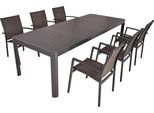 Garten-Essgruppe GARDEN PLEASURE "AMIRA", grau, Aluminium, Sitzmöbel-Sets, Garten-Essgruppe