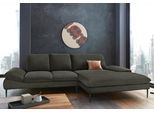 Ecksofa W.SCHILLIG "enjoy&MORE, Designsofa, elegant und bequem, L-Form", grün (hunter r66), B:310cm H:87cm T:185cm, Chenille-Flachgewebe R66 (85% Polyester, 15% Nylon);Longlife Xtra-Leder Z59: Glattleder mit modischer Prägung. Hautstärke 0, 9 - 1, 1 mm;Stoff S37 (100% Polyester), Sofas, Ecksofa, Sitztiefenverstellung, Füße schwarz pulverbeschichtet, Breite 310 cm