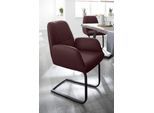 Freischwinger W.SCHILLIG "ole", braun (mocca z69, schwarz pulverbeschichtet), B:63cm H:90cm T:64cm, Longlife Xtra-Leder Z69: Das feinnarbige, gedeckte Softleder Z69 besticht durch seine außergewöhnliche Weichheit im trendigen »Vintage-Look«, Hautstärke 0, 9 - 1, 1 mm;Longlife Xtra-Leder Z79: Das Z79 gehört zu der Familie der Anilin-Touch-Leder, die durch ihren besonders angenehmen Griff überzeugen