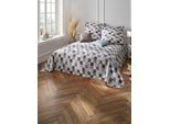 Tagesdecke HEINE HOME Gr. 3, grau (braun, grau), B:240cm L:210cm, 100% Polyester, Tagesdecken, Tagesdecke