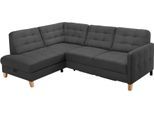 Ecksofa EXXPO - SOFA FASHION "Elio, kompakt & bequem, zeitloses Design, Breite 228cm, L-Form", blau (mystik), B:228cm H:84cm T:174cm, Sofas, Ecksofa, wahlweise mit Bettfunktion und Bettkasten