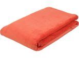 Wohndecke GÖZZE "Memphis", rot (karminrot), B:220cm L:240cm, Polyester, Wohndecken, Wohndecke, in tollen Unifarben, Kuscheldecke