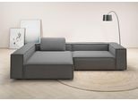 Ecksofa HOME AFFAIRE "Watertown, moderne XXL L-Form, 306 cm breit", grau, B:306cm H:68cm T:191cm, 100% Polyester, Sofas, Ecksofa, Komfortabel mit tiefer Sitzfläche – ideal für große Wohnräume