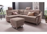Ecksofa HOME AFFAIRE "Cardoso L-Form", braun (cappuccino), B:250cm H:90cm T:175cm, Struktur imprägniert (100% Polyester);Luxus-Microfaser ALTARA NUBUCK (100% Polyester);Struktur (52% Polyester, 35% Polyacryl, 13% Baumwolle);Luxus-Microfaser weich (90% Polyester, 10% Polyamid), Sofas, Ecksofa, Federkern, wahlweise mit Bett, Schubkasten